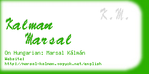 kalman marsal business card