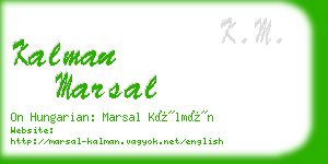 kalman marsal business card